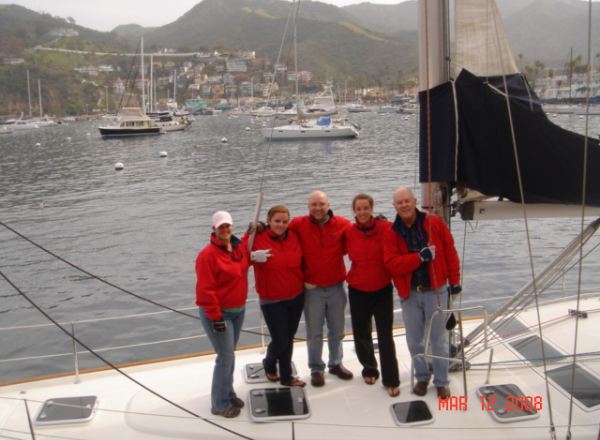 Sailing with kids and nieces, Catalina, 2008